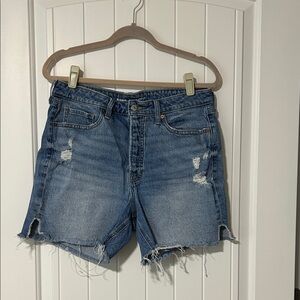 Distressed Denim Shorts